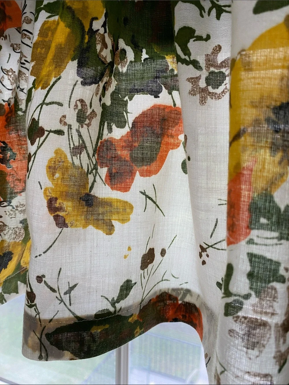 Vintage Handmade Floral Valance